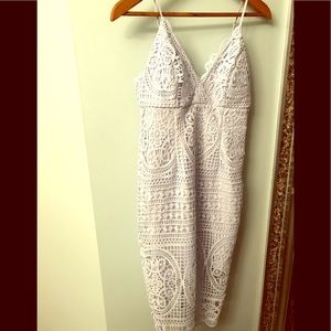 Bardot light blue lace midi dress 👗